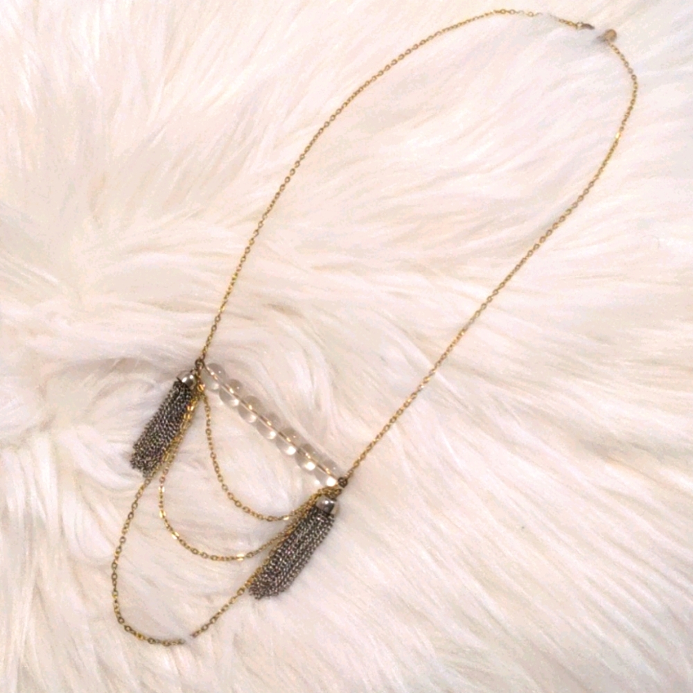 2 for $20Moss Mills mixed metal and glass necklace